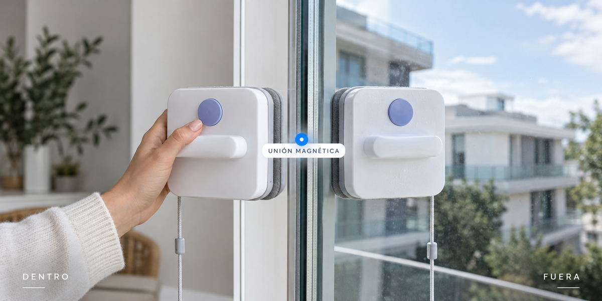 Zenda Cristal™ — Limpiacristales Magnético Doble Cara