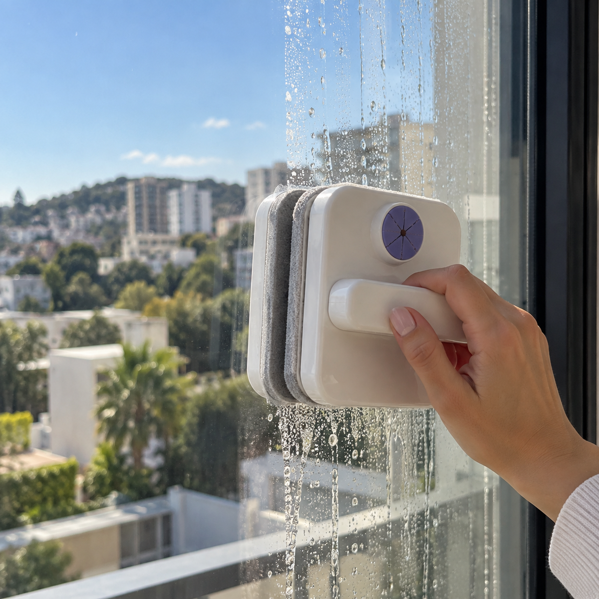 Zenda Cristal™ — Limpiacristales Magnético Doble Cara
