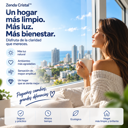 Zenda Cristal™ — Limpiacristales Magnético Doble Cara